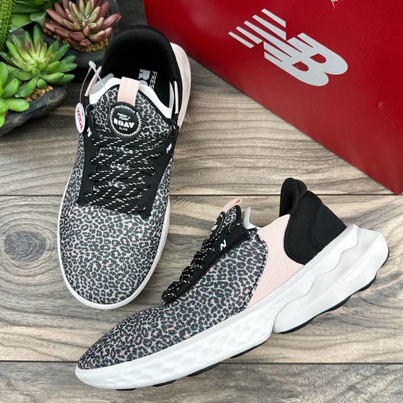 New Balance Shoes - NIB New Balance 7D Wide Fresh Foam Roav Elite Running Shoes Black Pink Haze
